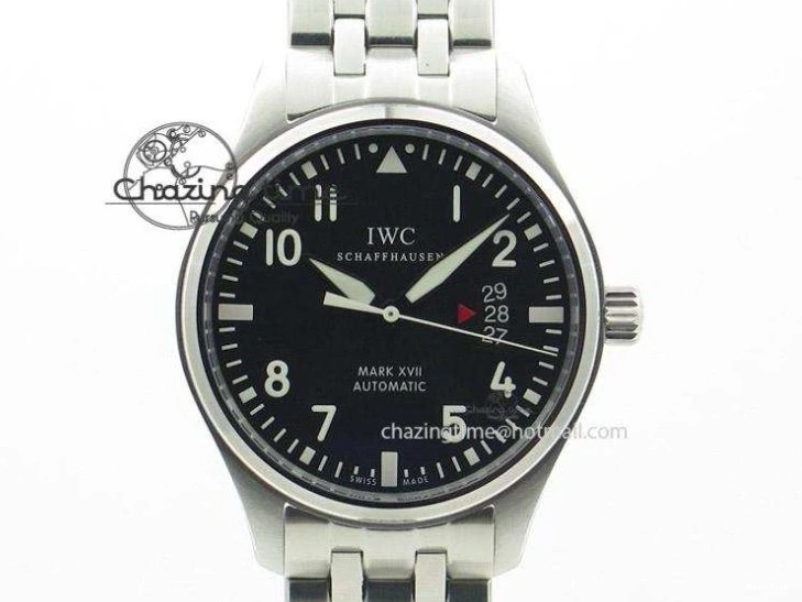 MIROTIME 0519 Mark XVIII Top Gun “SFTI” Black Ceramic IW324712 ZF 1:1 Best Edition on Green Nylon Strap A Tailored 7025